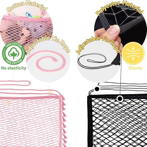 2 Pack Stuffed Animal Hammock, Corner Stuffed Animal Storage Net - Image 6