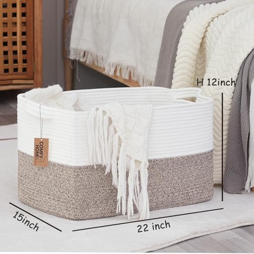 COMFY-HOMI Large Rectangular Blanket, Cotton Rope Woven - Image 3