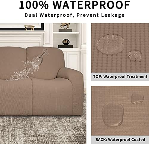 Easy-Going 100% Dual Waterproof Recliner Sofa Cover, 8-Pieces Stretch Relining - Image 3