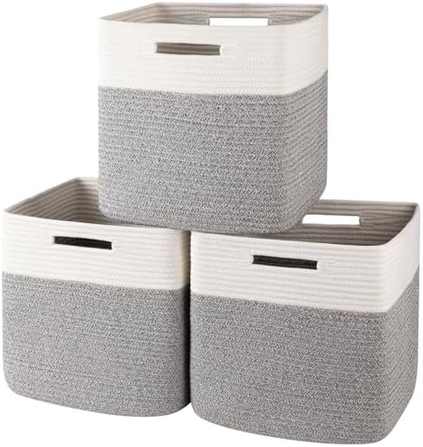 OIAHOMY 13 Inch Cube Storage Bins, Insert Storage Baskets by MasterofSpaceOptimization