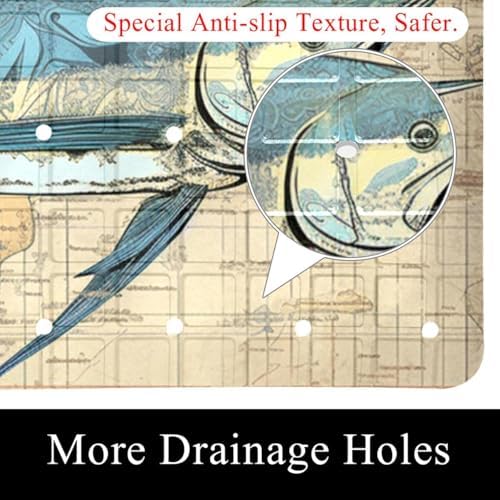 Non Slip Shower Mat Bathtub Mat 15.1x26.8 Inch, Quick Dry Bath Mat - Image 2
