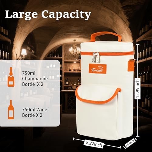 Tirrinia 2 Bottle Wine Cooler Tote Carrier - Image 5