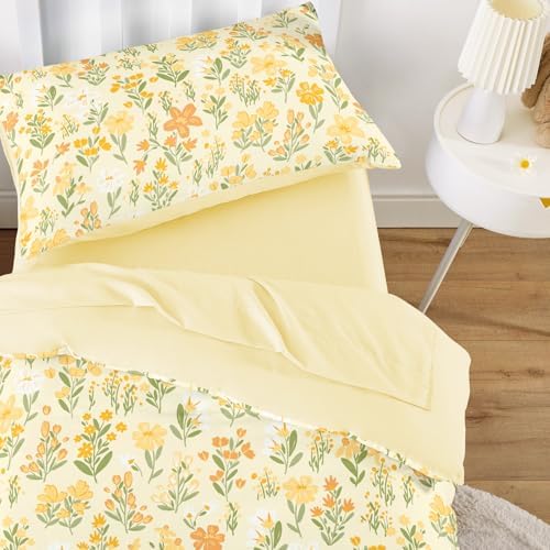 Wake In Cloud - Floral Toddler Bedding Set - Image 3