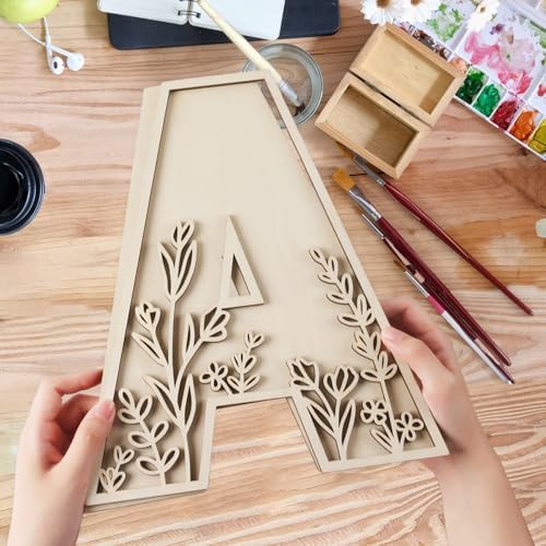 Layered 12 Inch Large Wooden Letters S - Image 5
