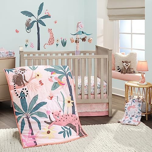Lambs & Ivy Enchanted Safari Leopard/Lemur Jungle 3-Piece Baby Crib Bedding Set by LambsIvy