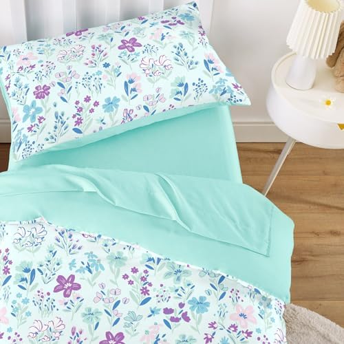 Wake In Cloud - Floral Toddler Bedding Set - Image 3