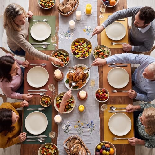 Fullhawl 120 Pcs Fall Paper Placemats, Disposable Rectangular Table Setting Mats - Image 3