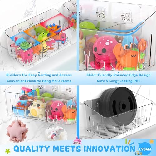 Bath Toy Storage 4 Packs, Large Bath Toy Holder - Image 5