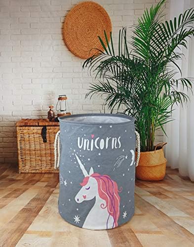 Round Laundry Basket Storage Bins Nursery Hamper Gift Baskets - Image 3