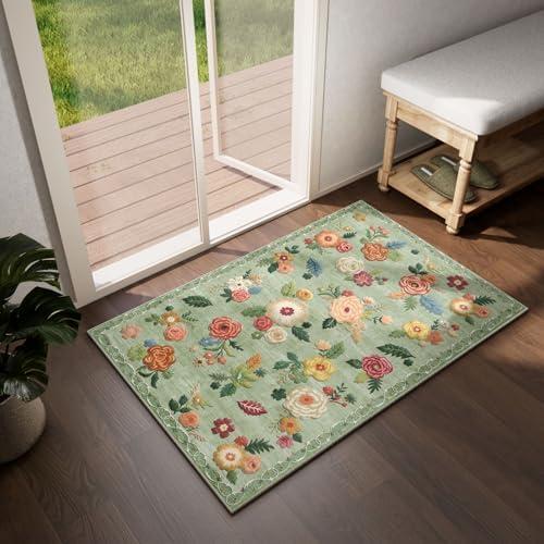 2x3 Washable Small Rugs for Entryway: Area Rug Non Slip Door Mat Indoor - Image 3