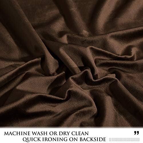 StangH Extra Wide Brown Waterfall Valance Curtain W98 inches, 1 Panel - Image 5