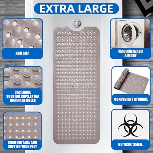 MOONFLY Shower and Bathtub Mat, 40x16 Inches - Image 3