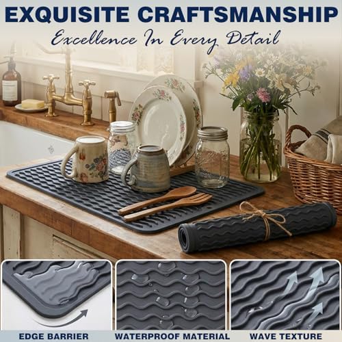 2 Pack Caketime Silicone Dish Drying Mat - Image 2