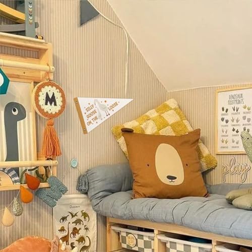 Silly Goose On the Loose Pennant Banner Flags Playroom Wall Decor - Image 5