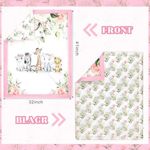 Hahafelt 3 Pcs Safari Animals Baby Crib Bedding Set - Image 4