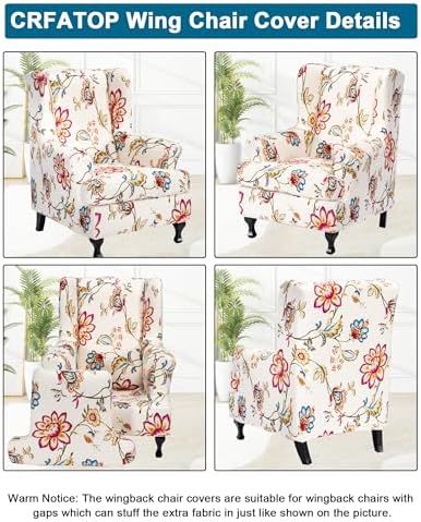 CRFATOP Wingback Chair Covers Wing Armchair Slipcovers - Image 3