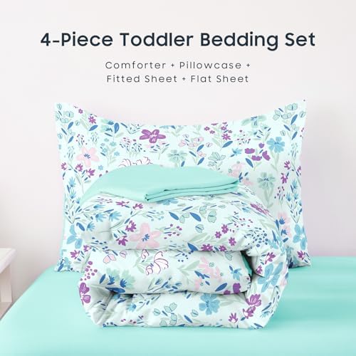 Wake In Cloud - Floral Toddler Bedding Set - Image 7