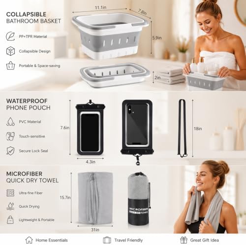 Handheld Foldable Bathroom Bath Storage Basket - Image 2