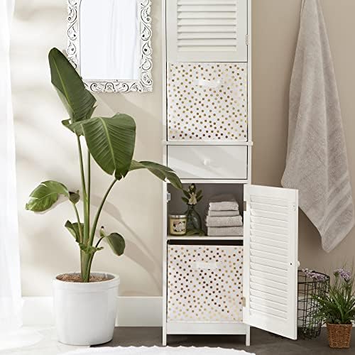 DII Woven Polyester Storage Bin, Polka Dot, Large Set of 2 - Image 5