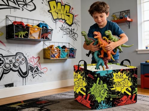 Rectangular Kids Storage Basket, Game Basket - Image 4