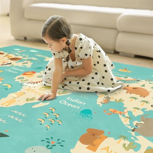 Hazo Haus Washable Kids Playroom Rug – 5x7 Play Rug - Image 4