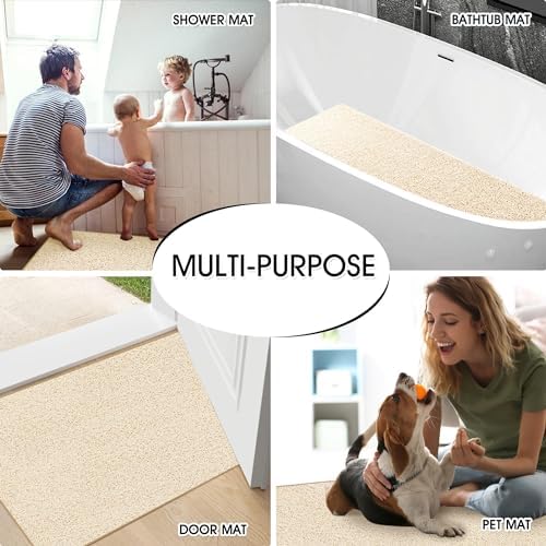 Shower Mat Non Slip 40.2 x16.1 Inch, Loofah Shower Mat Anti Slip Tub Mat - Image 6