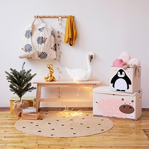 3 Sprouts Large Toy Chest, Lid and Handles, Collapsible Bin - Image 4