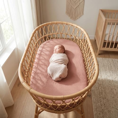 100% Muslin Baby Bassinet Sheets - Image 3