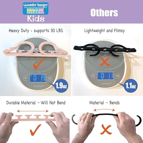 Wonder Hanger Max Space Saving Hangers, 360° Hooks, Pastel Pink - Image 5