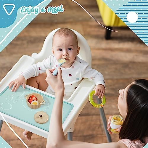 Zhehao 4 Pcs 4 Pcs Montessori Toddler Silicone Placemats - Image 4