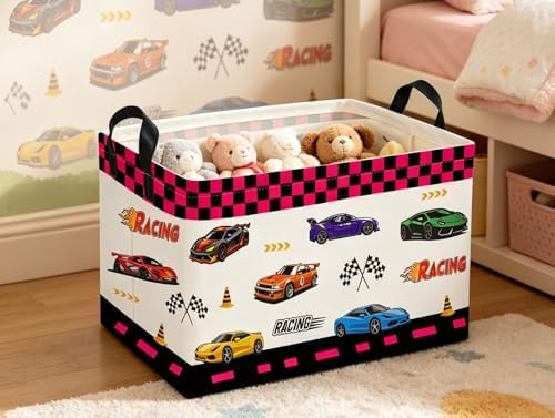 Rectangle Kids Baskets Car Basket Cute Storage Bin Organizer Boys Box - Image 4