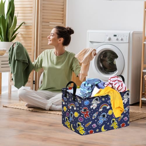 Space Storage Basket for Boys, Rocket Toy Bin, Kids Gifts Basket - Image 4