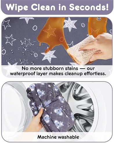 Baby High Chair Cover Replacement, Reversible & Waterproof High Chair Cushion - Image 7