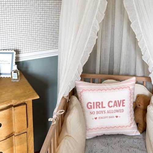 Pink Girl Cave Pillow Cover 18x18, Baby Girl Room Playroom Decor - Image 6