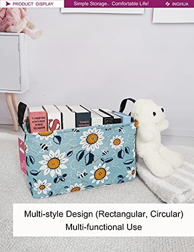 Rectangular Sunflower Storage Basket - Image 3