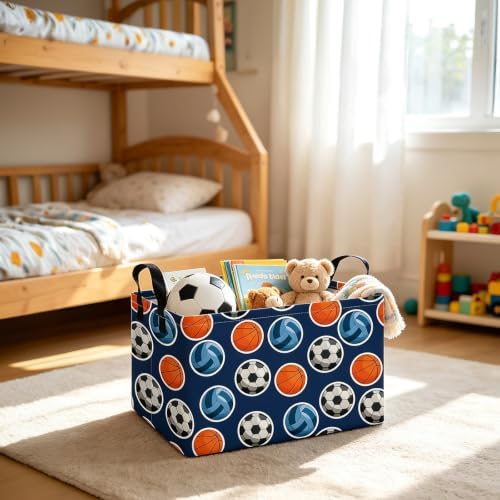 Rectangular Collapsible Storage Basket Nursery Toy Organizer Ball Sports - Image 7