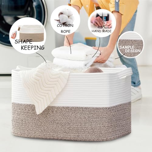 COMFY-HOMI Large Rectangular Blanket, Cotton Rope Woven - Image 7