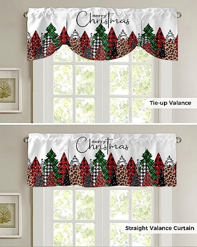 Merry Christmas Blackout Tie Up Valance Curtains - Image 5