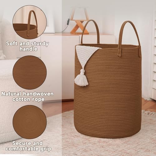 JMvicyroam 100L Cotton Rope Laundry Basket Hamper - Image 6