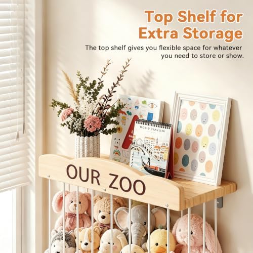 Stuffed Animal Storage Organizer: Wall Mount 3-Tier Display Holder - Image 5
