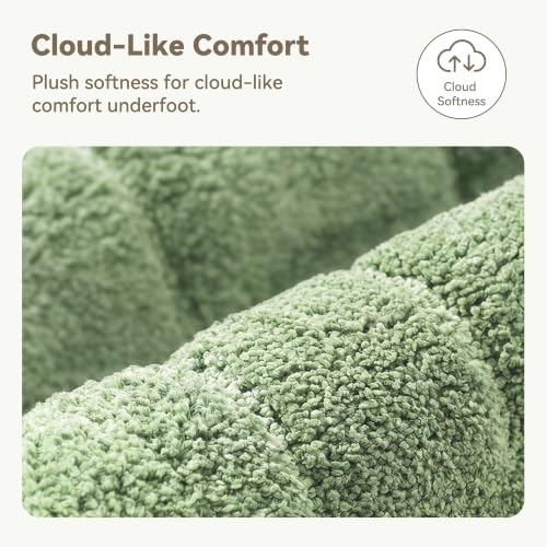 GRANNY SAYS Sage Green Bathroom Runner Rug 48" x 24", Soft Bath Mat - Image 3