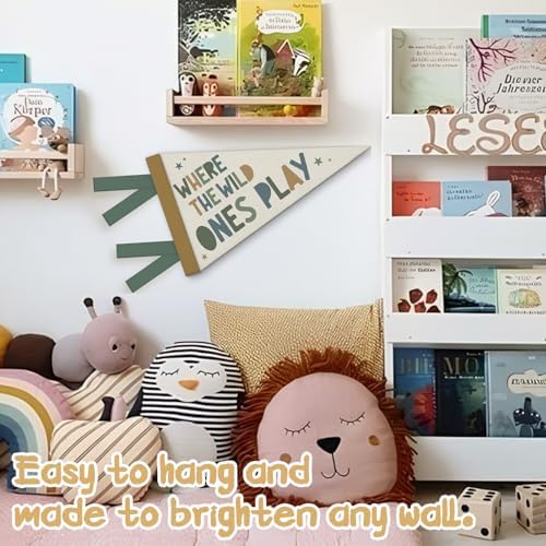 Playroom Wall Decor, Kids Playroom Pennant Felt Banners Flags - Image 5