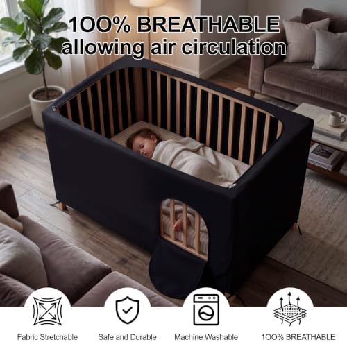 Blackout Crib Cover, Breathable Canopy - Image 3