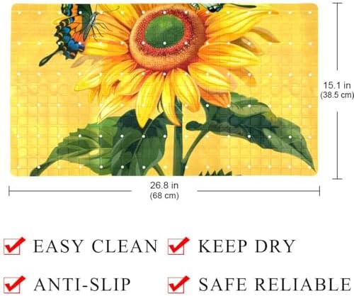 Non Slip Shower Mat Bathtub Mat 15.1x26.8 Inch, Quick Dry Bath Mat - Image 4