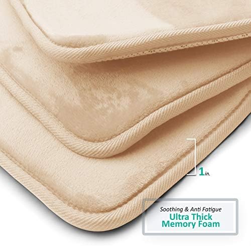 Clara Clark 2 Piece Bathroom Rugs Bath Mat Set, Velvet Memory Foam Bath Mats - Image 6
