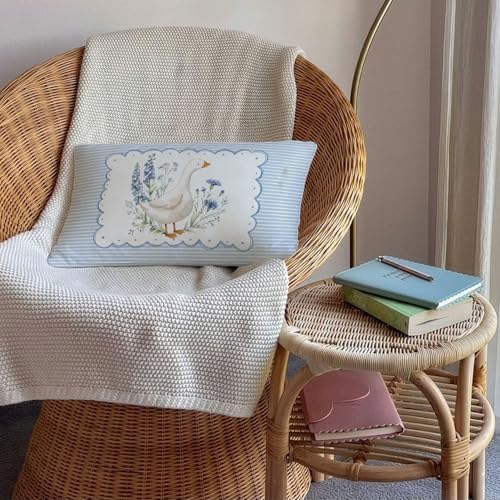 Blue Goose Nursery Decor Throw Pillow Cover 12x20 Pillowcases - Image 5