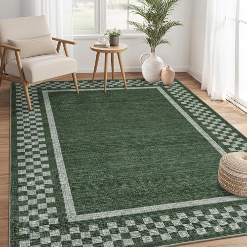 GarveeHome 5x7 Washable Checkered Area Rug - Image 2
