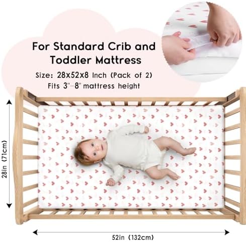 Yoofoss 2-Pack Baby Crib Sheets - Image 2