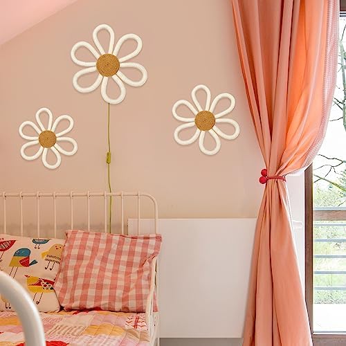 Barydat 6 Pcs Boho Nursery Decor Daisy Flower White - Image 5
