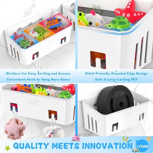 Bath Toy Storage 2 Packs, Large Bath Toy Holder - Image 5